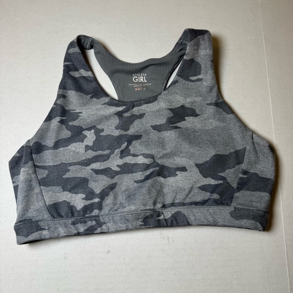 Athleta Gray Camo Sports Bra - Picture 1 of 4